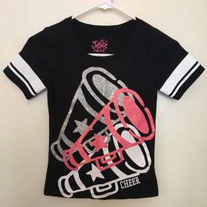 Girl cheer glitter top